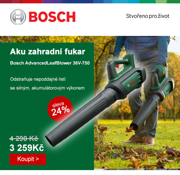 Aku zahradní fukar bez aku Bosch AdvancedLeafBlower 36V-750 0600