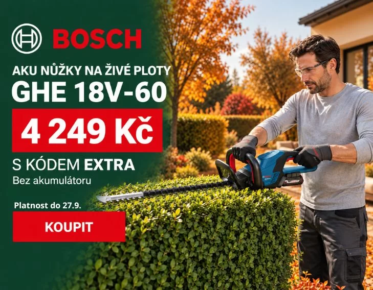 Aku nůžky na živé ploty 18V bez aku Bosch GHE 18V-60 Professiona