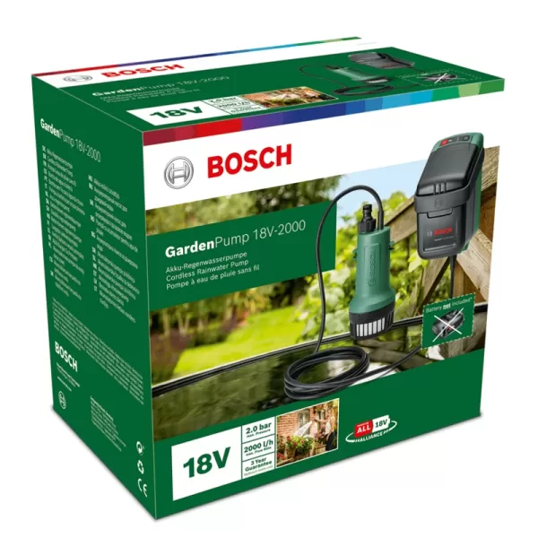 Aku zahradní pumpa GardenPump 18V-2000 Bosch 0.600.8C4.203