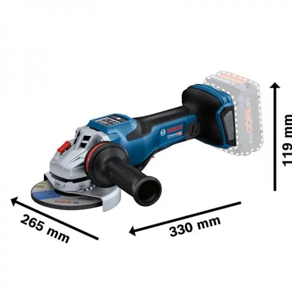 Aku úhlová bruska BITURBO GWS 18V-15 PSC Bosch 06019H6B00