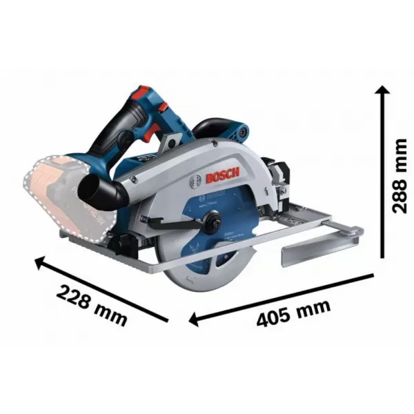 Aku okružní pila Bosch 18V bez aku BITURBO GKS 18V-68 GC SKU 0.601.6B5.100