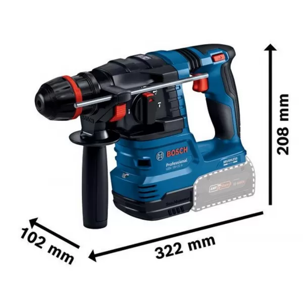 Aku vrtací kladivo s ONECHUCK 18V bez aku Bosch GBH 18V-22 X