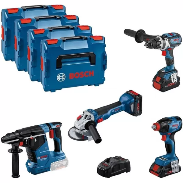 Aku kombinovaná sada 4ks nářádí 18V-GSR+GDX+GWS+GBH Bosch 0615990N32