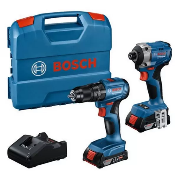 Aku kombinovaná sada 18V 2x2,0Ah GDR 18V-215 + GSB 185-LI + 2× 2,0 AH + GAL 18V-20 + pouzdro Bosch 06019N2024
