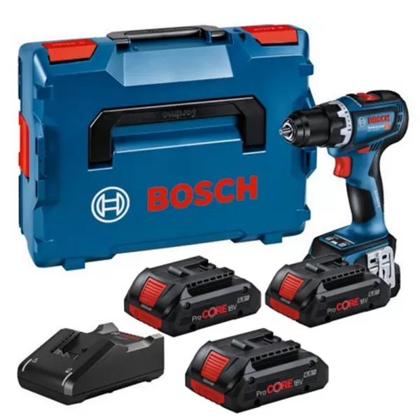 Aku vrtací šroubovák GSR 18V-90 C (3xProCORE18V 4.0Ah; GAL 18V-40) L-Boxx 136 Bosch 0615A5002R