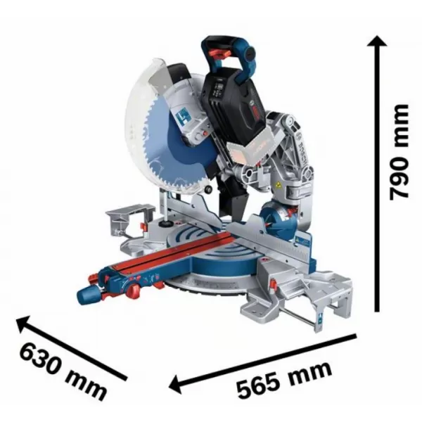 Aku pokosová pila 18V 2x5,5Ah BOSCH GCM18V-305 GDC BiTurbo 0.601.B43.002