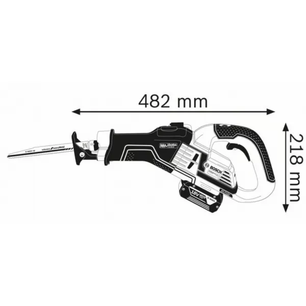 Aku pila ocaska bez aku Bosch GSA 18V-32 0.601.6A8.108