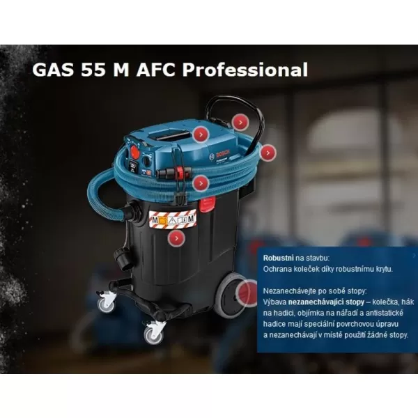 Vysavač na suché a mokré vysávání BOSCH GAS 55 M AFC Professional