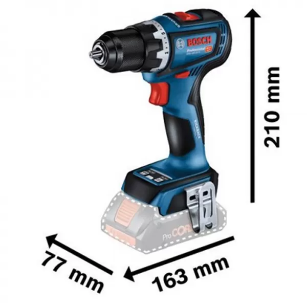 Aku vrtací šroubovák 2x4,0Ah GSR 18V-90 C Bosch 06019K6005