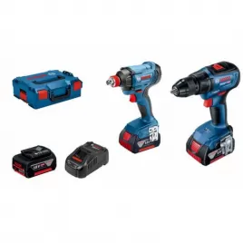 Aku sada Bosch GSR 18V-50 + GDX 180-LI + 3× GBA 18V 5.0Ah + GAL 1880CV v L-BOXX136 06019G5227