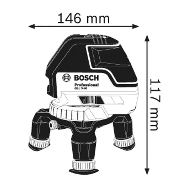 Multičárový laser Bosch GLL 3-50 Professional + L-BOXX 136 + držák BM 1 + přijímač LR 2