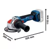 Aku úhlová bruska 18V bez aku X-LOCK GWX 18V-11 S Bosch 06019N4200