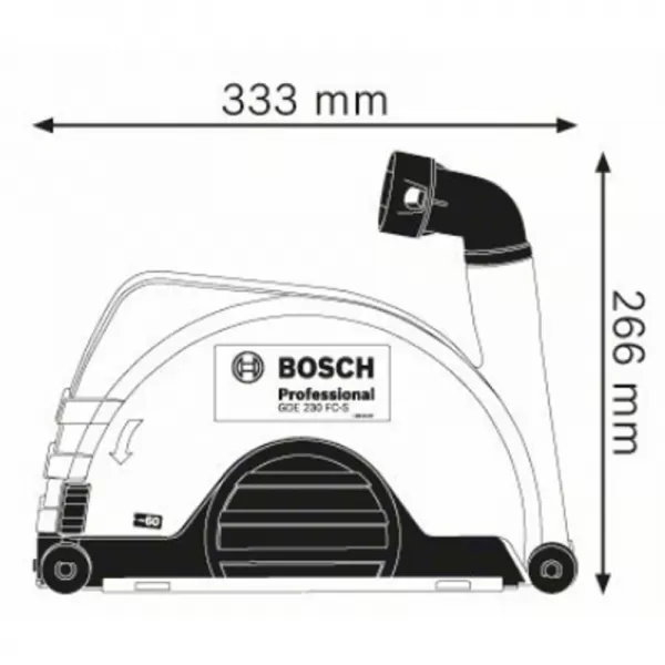 Odsávací kryt pro úhlové brusky Bosch GDE 230 FC-S Professional 1600A003DL