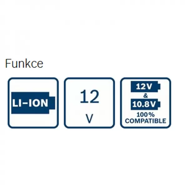 Aku sada Bosch GAL 12V-40 + 2x GBA 12V 2.0Ah 1.600.A01.9R8