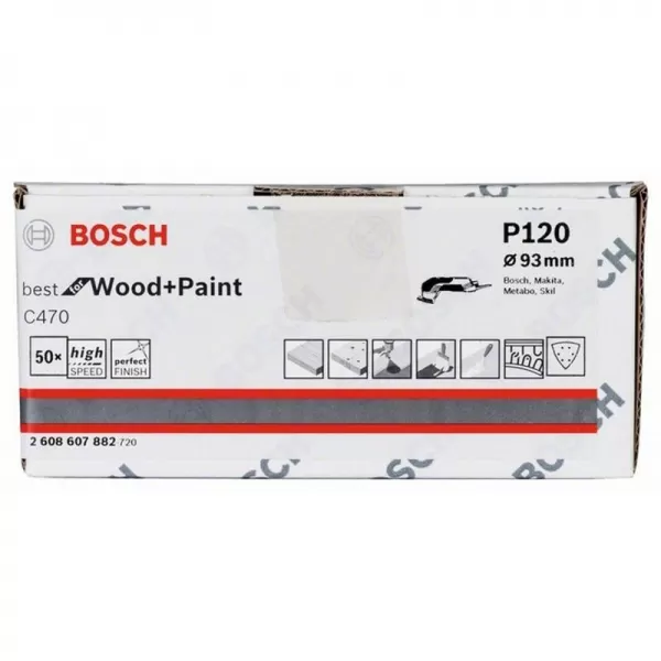 Brusný papír pro delta brusky EXPERT C470 93 mm, G 120, 50 ks Bosch 2608900930