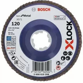 Lamelový kotouč X-LOCK X571 Best for Metal 115mm, G 120 Bosch 2608619208