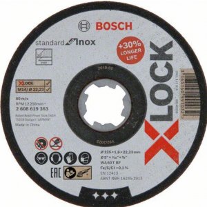 Řezací kotouč X-LOCK Standard for Inox 125 × 1,6 mm T41 Bosch 	2608619363
