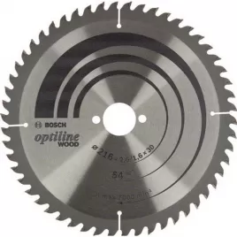 Pilový kotouč Optiline Wood 216 x 30 x 2,6/1,6 mm, 54 Bosch 2608838411