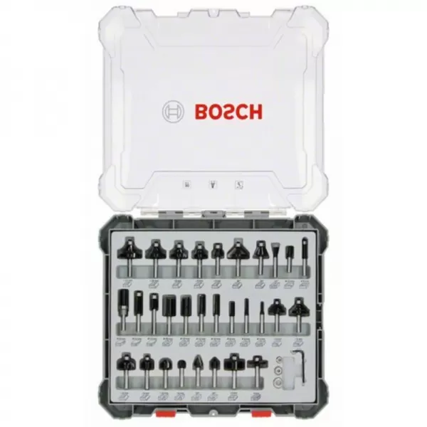 Sada tvarových fréz 30ks s 6mm vřetenem Bosch 2607017474
