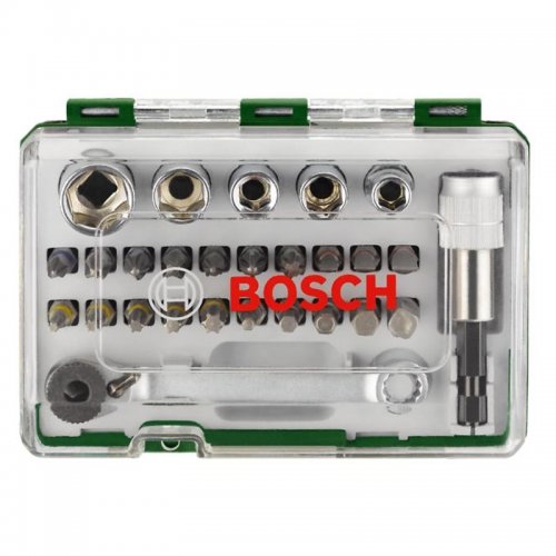 27dílná sada šroubovacích hrotů a nástrčných klíčů s ráčnou Bosch Extra Hard 2607017562
