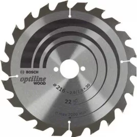 Pilový kotouč Optiline Wood 216 x 30 x 2,6/1,6 mm, 22 Bosch 2608838410