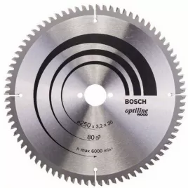 Pilový kotouč Optiline Wood 250 x 30 x 3,2 mm, 80 Bosch 2608640645