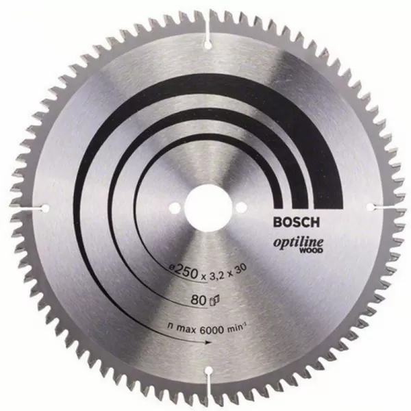 Pilový kotouč Optiline Wood 250 x 30 x 3,2 mm, 80 Bosch 2608640645