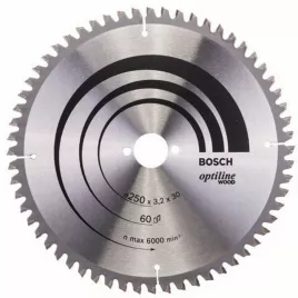 Pilový kotouč Optiline Wood 250 x 30 x 3,2 mm, 60 Bosch 2608640644