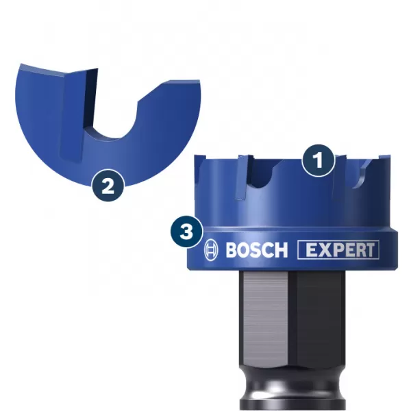 Sada děrovek EXPERT Sheet Metal Power Change Plus, 22; 25; 32 × 5 mm, 6 ks 2608901963