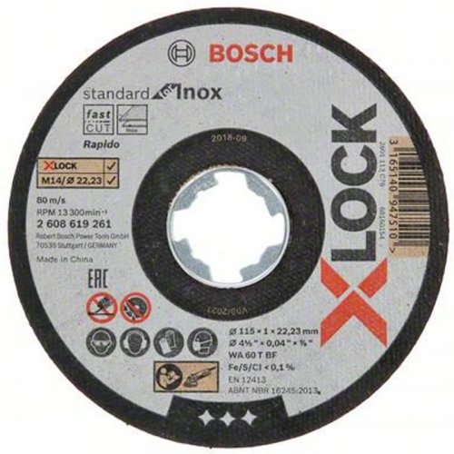 Řezný kotouč na kov Standard for Inox 115mm Bosch X-LOCK 2608619261