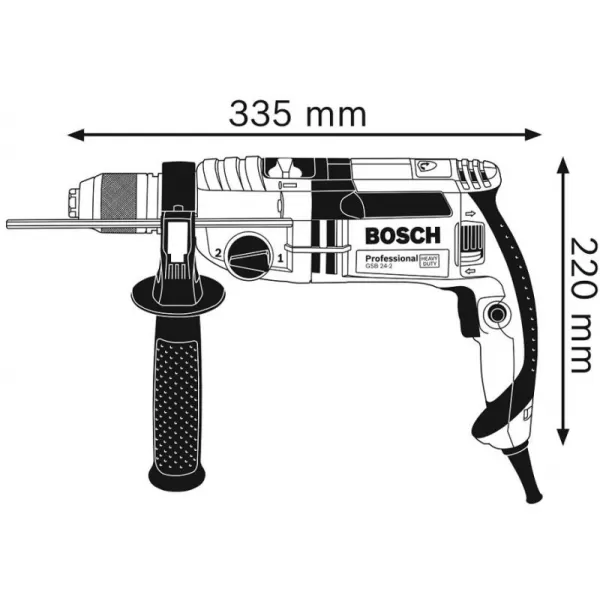 Příklepová vrtačka rychloupínací sklíčidlo 13 mm Bosch GSB 24-2 0.601.19C.801
