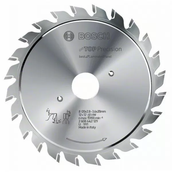 Předřezový kotouč Top Precision Laminated Panel 120 x 20 x 2,8-3,6 mm, 12+12 Bosch