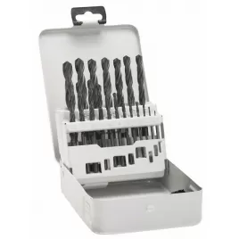 Kovová kazeta s 19dílnou sadou vrtáků do kovu HSS-G, DIN 338, 135° 1-10 mm Bosch 2607018726