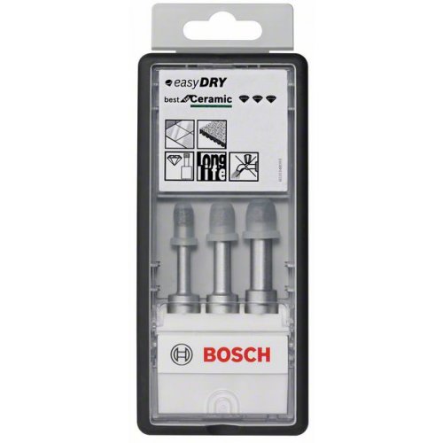 3dílná sada diamantových vrtáků pro vrtání za sucha Robust Line Easy Dry Best for Ceramic Bosch 2608587145