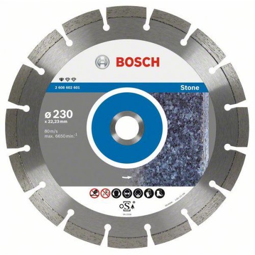 Diamantový dělicí kotouč Standard for Stone 230 x 22,23 x 2,3 x 10 mm Bosch 2608602601