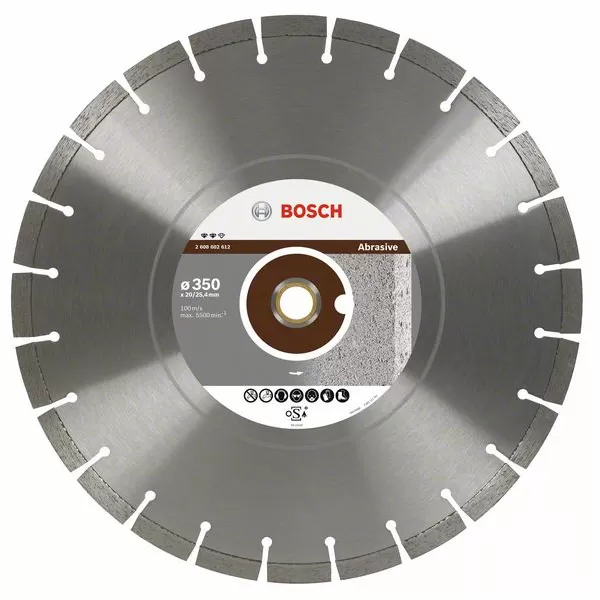 Diamantový dělicí kotouč Expert for Abrasive 350 x 20/25,4 x 3,2 x 12 mm Bosch 2608602612