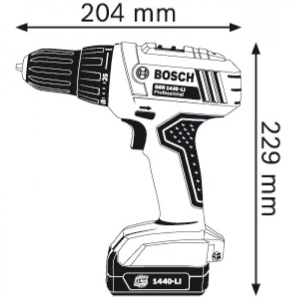 Aku šroubovák 14,4V/2x1,5Ah GSR 1440-LI Bosch Professional 06019A8405