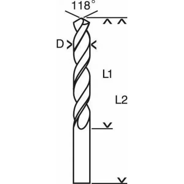 Vrtáky na karoserie 10ks HSS-R DIN 1897 5 x 26 x 62 mm Bosch 2608597241
