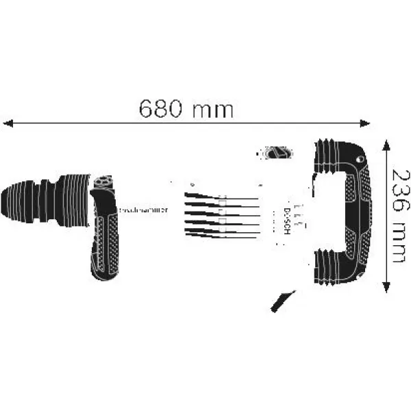Sekací kladivo SDS-Max Bosch GSH 11 VC Professional 0.611.336.000