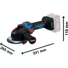 Aku úhlová bruska 18V bez aku Bosch EXPERT EXWS18V-15S