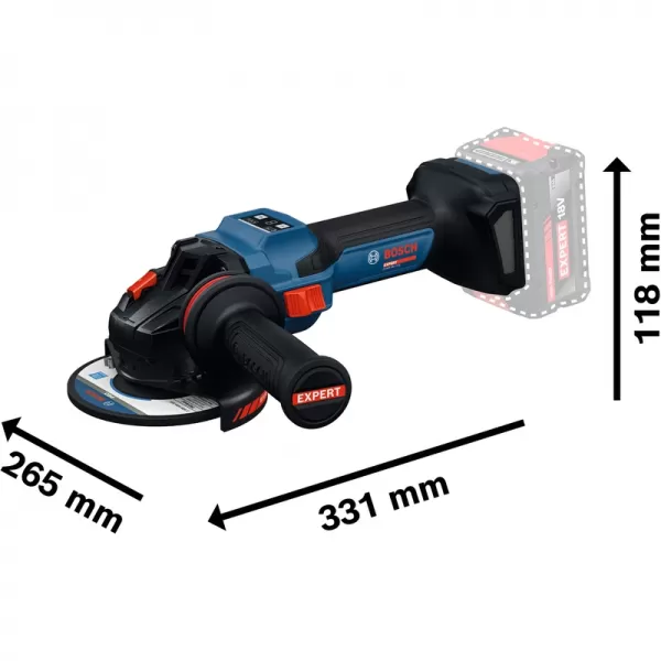 Aku úhlová bruska 18V bez aku Bosch EXPERT EXWS18V-15S
