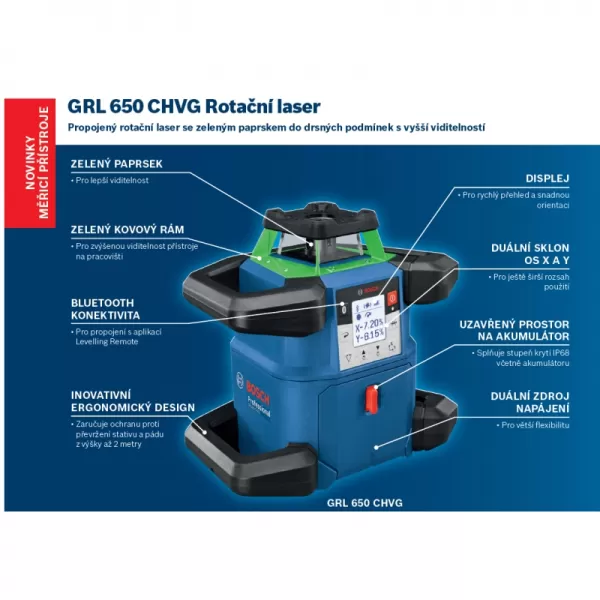 Stavební rotační laser Bosch GRL 650 CHVG 06159940PS