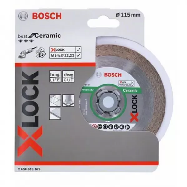 Diamantový dělicí kotouč Best for Ceramic 115mm X-LOCK 2608615163
