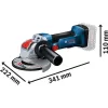 Aku úhlová bruska 18V bez aku s X-LOCK GWX 18V-8 Bosch 06019N9100