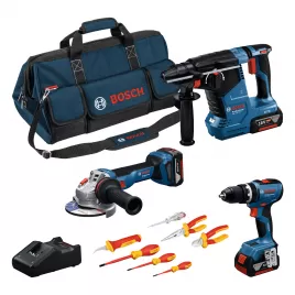Sada nářadí GSB 18V-65 + GWS 18V-11 + GBH 18V-24 C + VDE+ 3x GBA 5.0Ah + GAL Bosch 0615A5007H