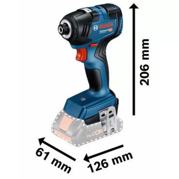 Aku rázový utahovák 18V bez aku Bosch GDR 18V-200 Professional 06019J2105