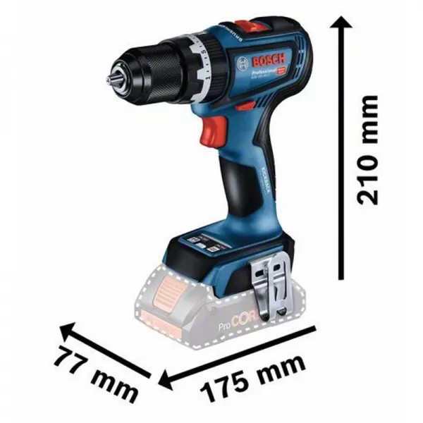 Aku vrtací šroubovák 2x5,0Ah 18V Bosch GSB 18V-90 C 06019K6106
