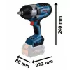 Aku rázový utahovák 2x5,0Ah Bosch GDS 18V-1000 06019J8304