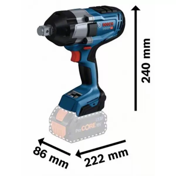 Aku rázový utahovák bez aku BOSCH GDS 18V-1050 H BiTurbo 0 601 9J8 500