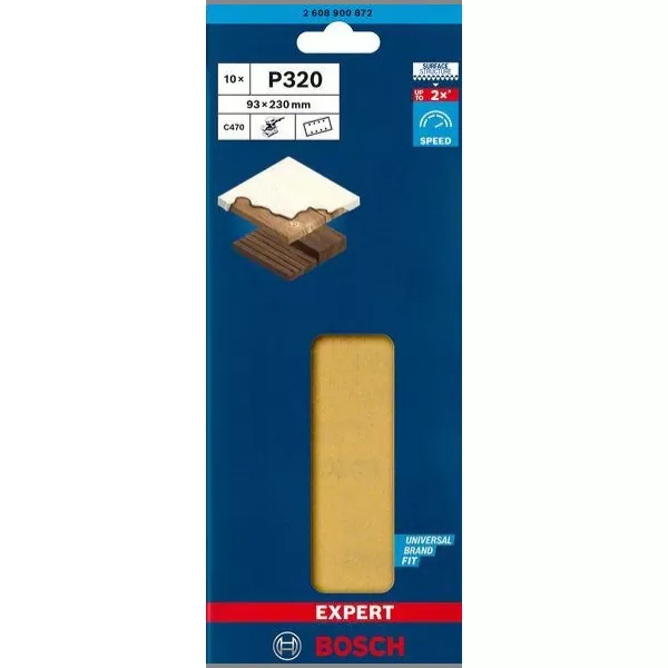 Brusný papír EXPERT C470 s 8 otvory pro vibrační brusky 93 × 230 mm, G 60, 10 ks Bosch 2608900834